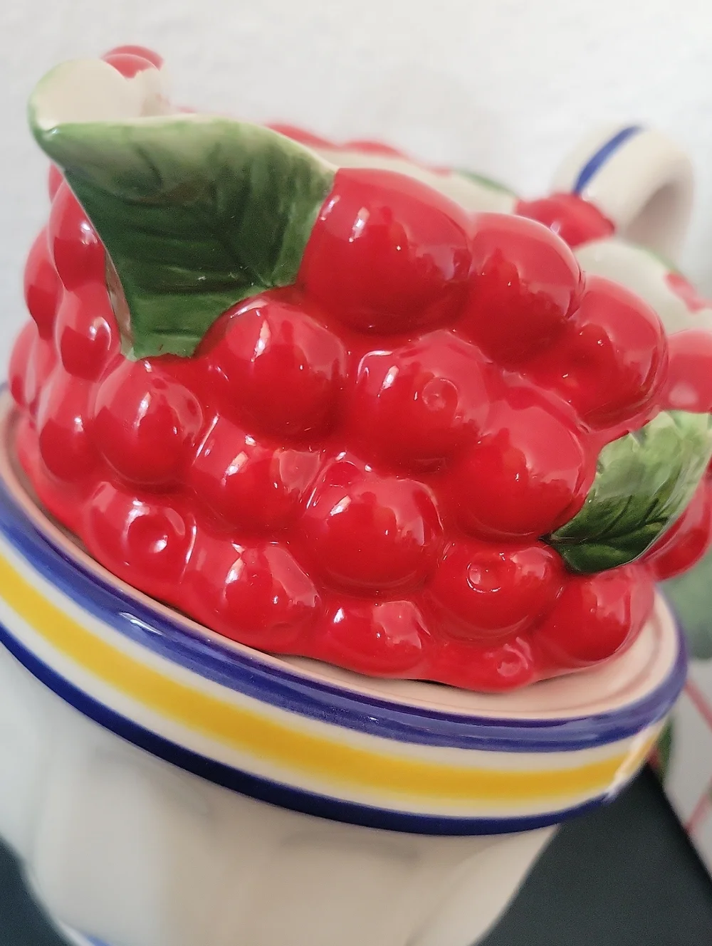 Vintage Department 56 Cherries Sugar & Creamer Set Life Is a Bowl Of Cherries